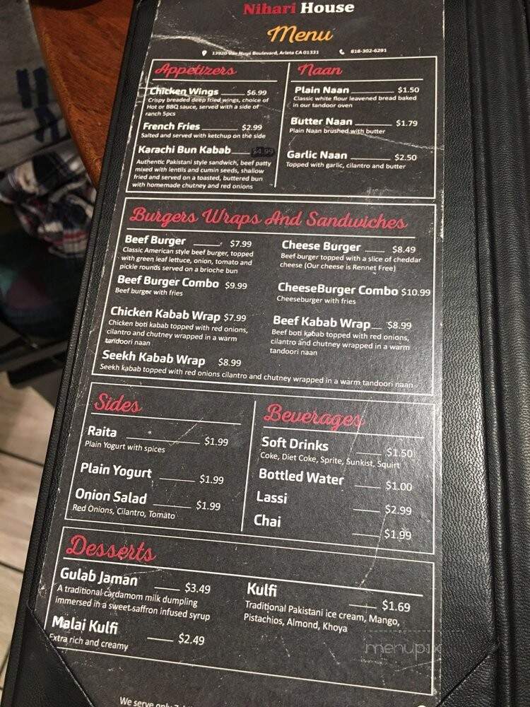 Nihari House - Arleta, CA menu_pic