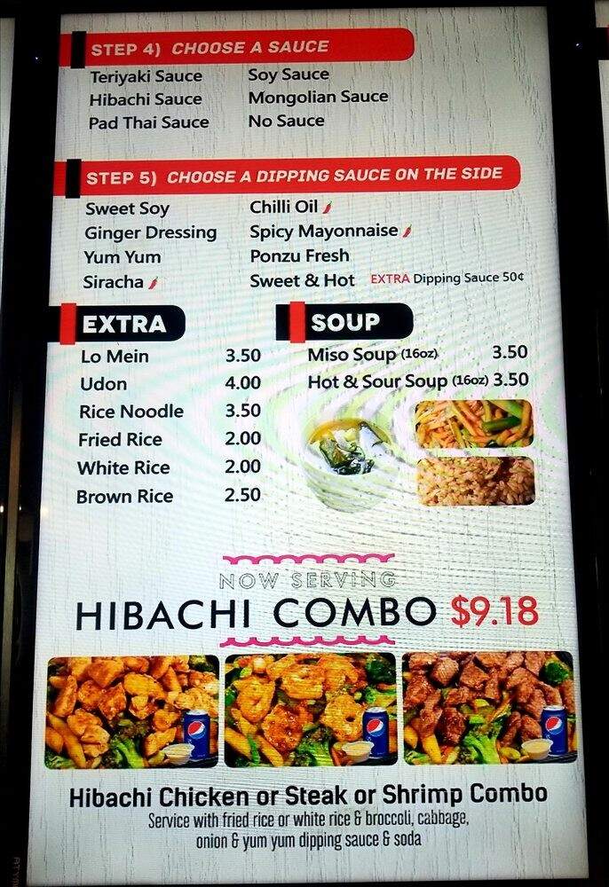 Ninja Grill - New York, NY menu_pic