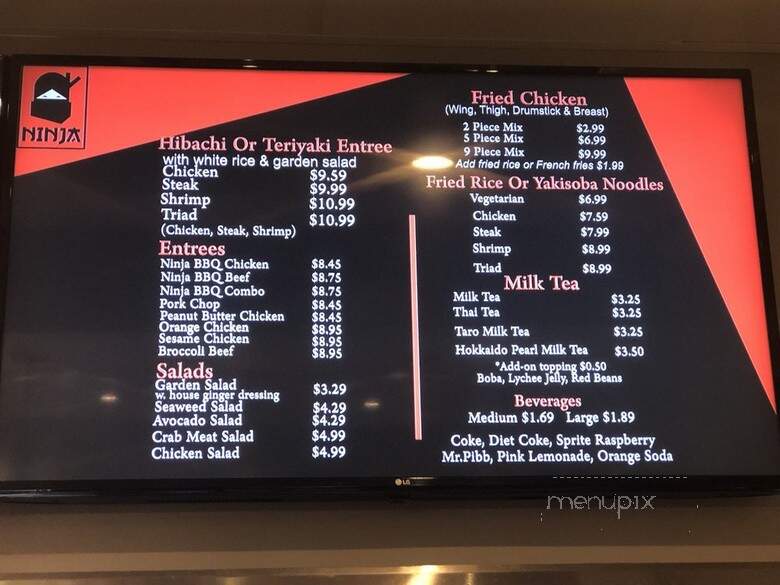 Ninja Hibachi Express - North Highlands, CA menu_pic