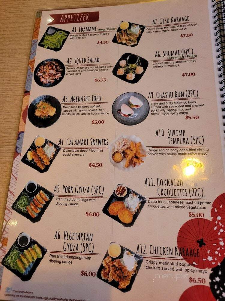 Ninja Ramen - Arlington, TX menu_pic