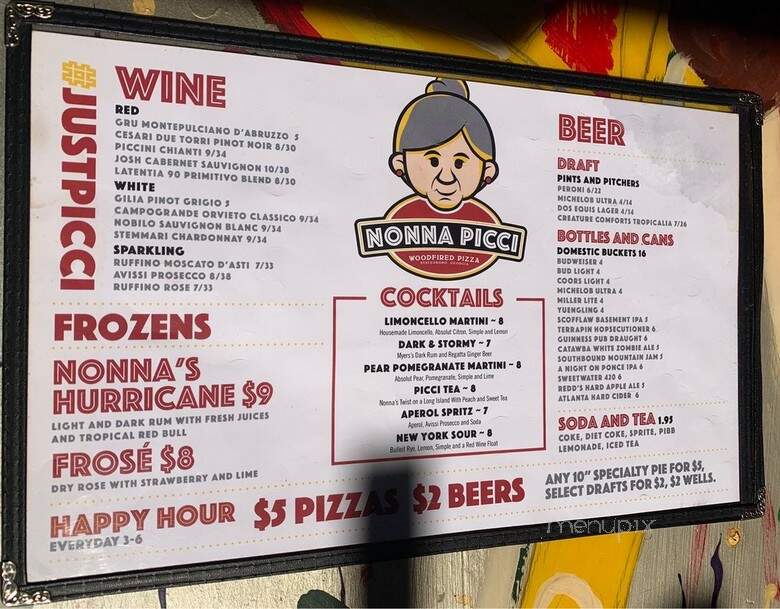 Nonna Picci Woodfired Pizza - Statesboro, GA menu_pic
