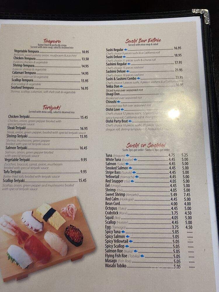 Oishii Hibachi & Sushi - Moline, IL menu_pic