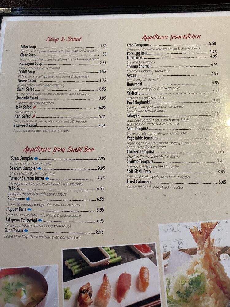 Oishii Hibachi & Sushi - Moline, IL menu_pic