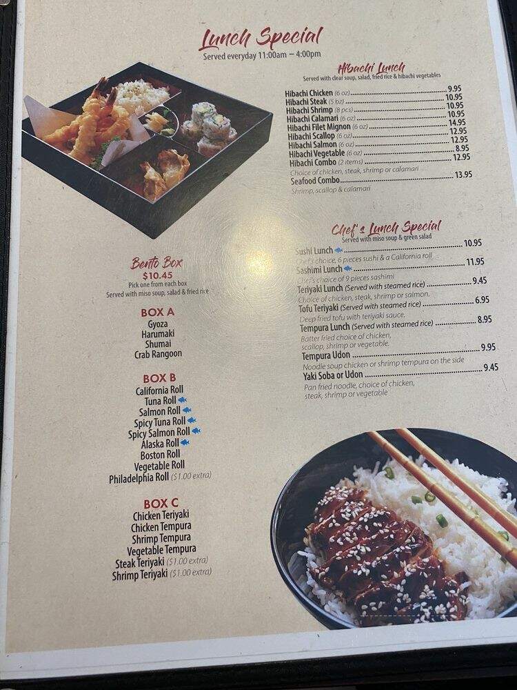 Oishii Hibachi & Sushi - Moline, IL menu_pic
