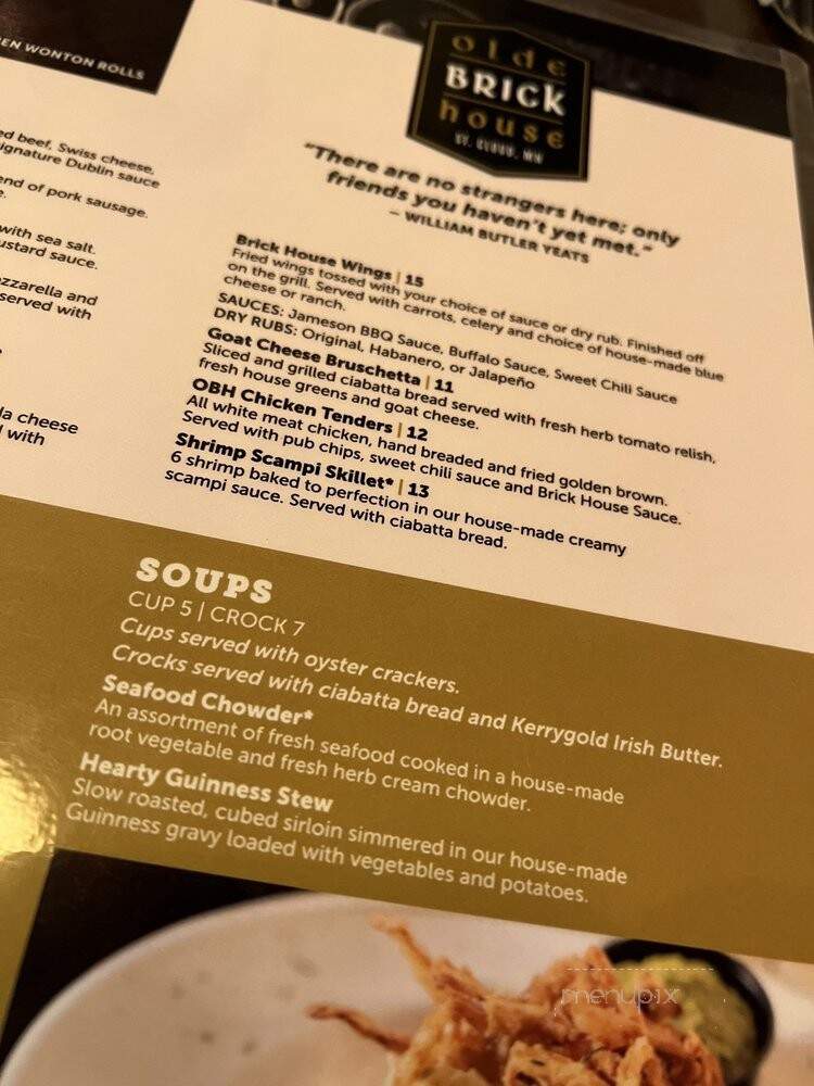 Olde Brick House - Saint Cloud, MN menu_pic