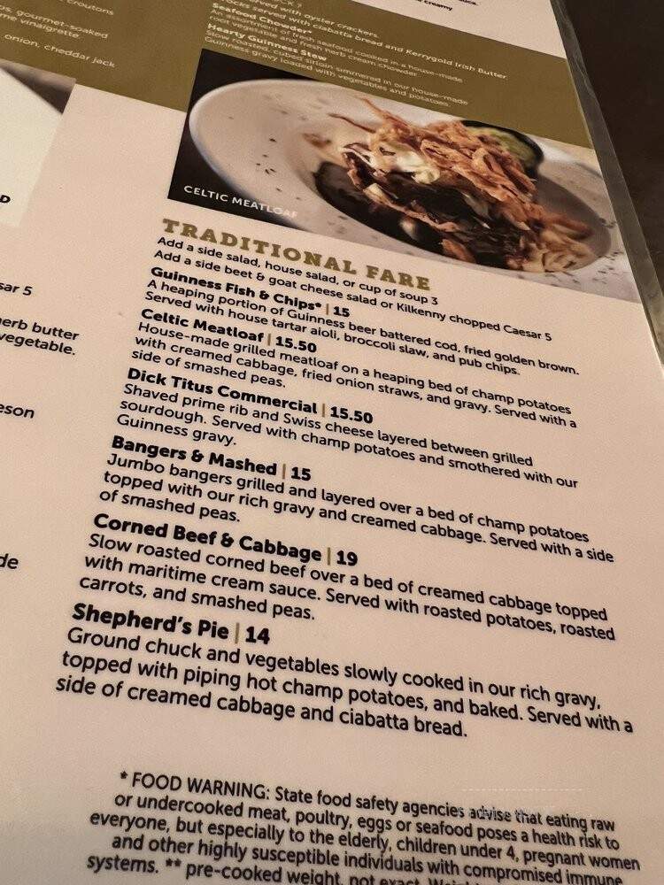 Olde Brick House - Saint Cloud, MN menu_pic
