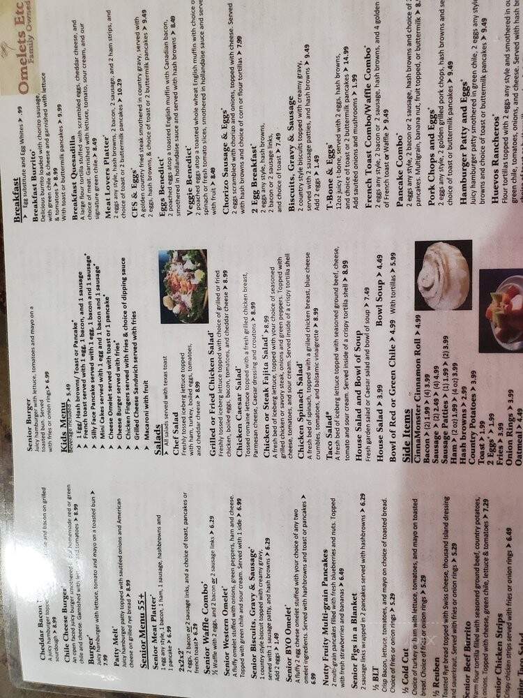 Omelets etc - Colorado Springs, CO menu_pic