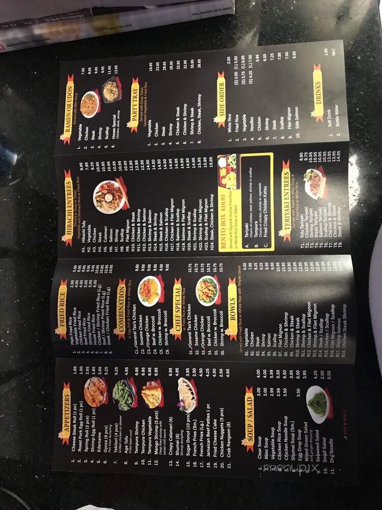 Osaka Jr. - Fayetteville, NC menu_pic