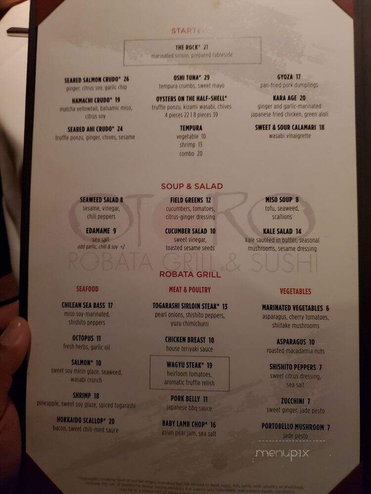 OTORO Robata Grill & Sushi - Las Vegas, NV menu_pic