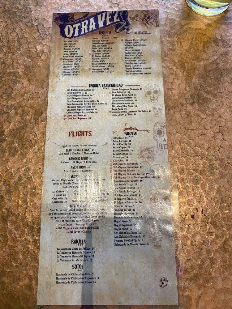 Otra Vez Cantina - Denver, CO menu_pic