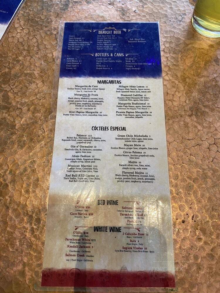 Otra Vez Cantina - Denver, CO menu_pic