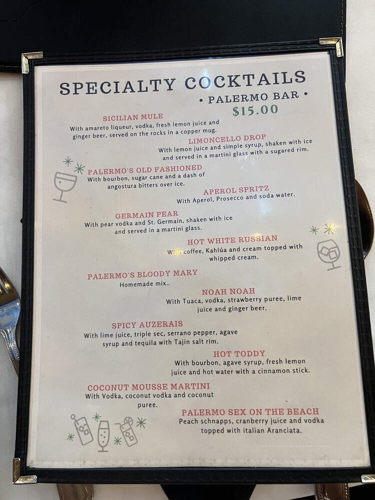 Palermo Restaurant - San Jose, CA menu_pic