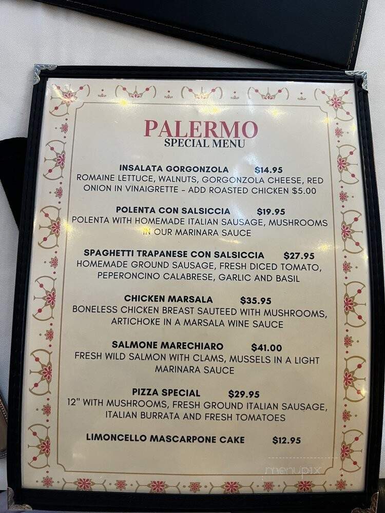 Palermo Restaurant - San Jose, CA menu_pic