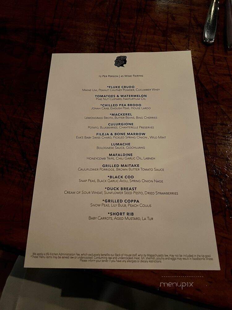 Pammy's - Cambridge, MA menu_pic