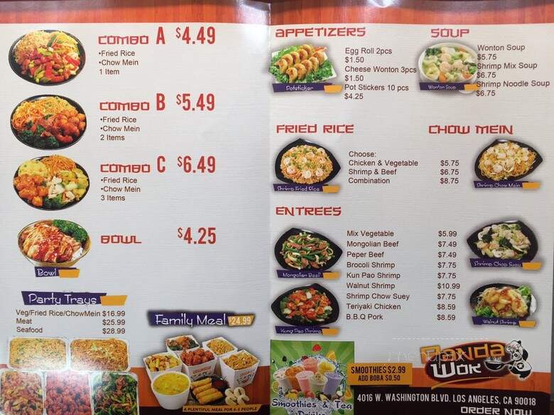 Panda Wok - Los Angeles, CA menu_pic