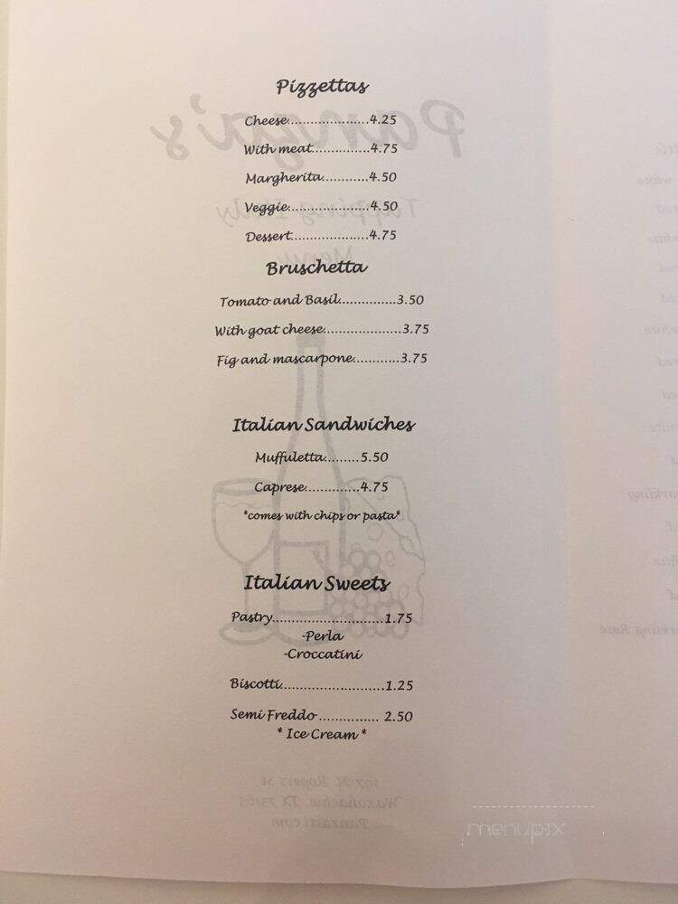 Panzas Tapping Italy - Dallas, TX menu_pic