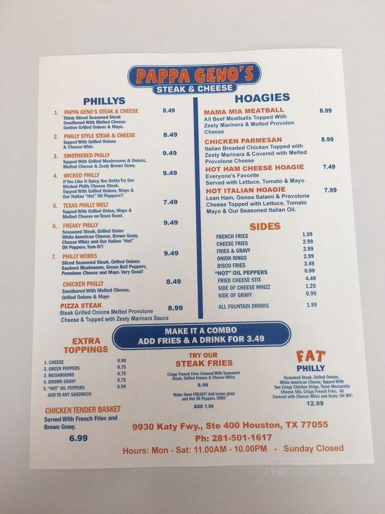 Pappa Geno's Steak & Cheese - Houston, TX