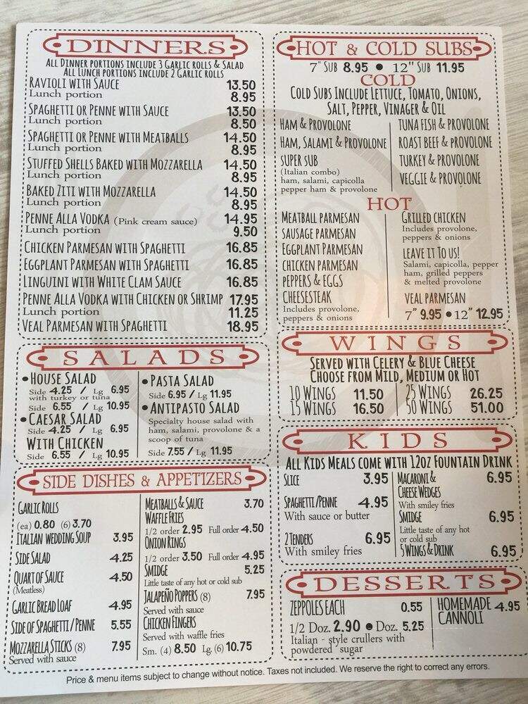 Pasquale's Pizza & Subs - Pembroke Pines, FL menu_pic
