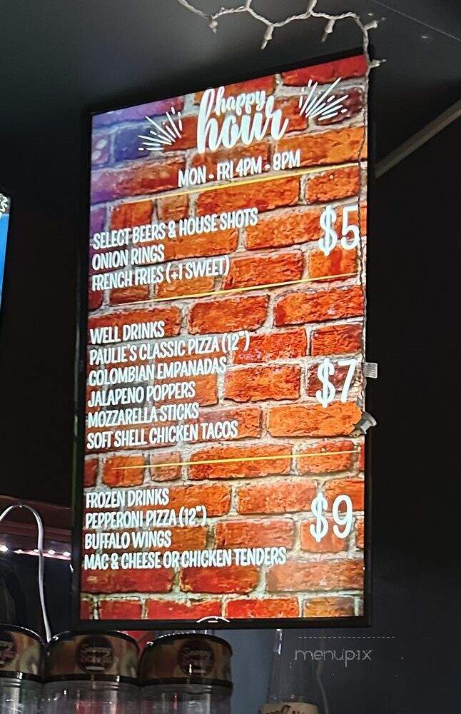 Paulie's Brickhouse - Jersey City, NJ menu_pic