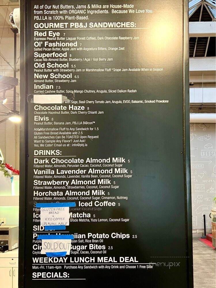 Pbj.La - Los Angeles, CA menu_pic
