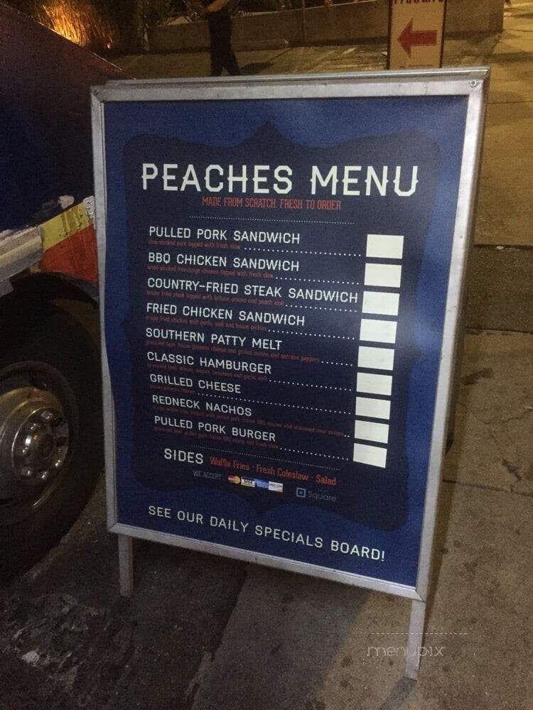 Peaches Smokehouse & Southern Kitchen - Los Angeles, CA menu_pic