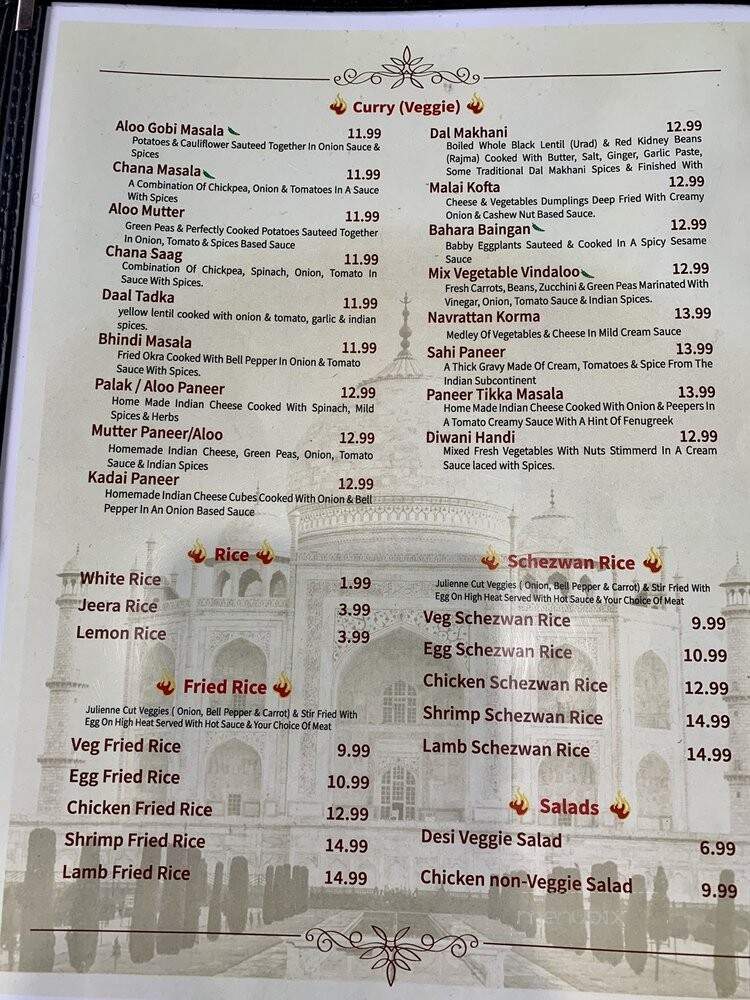 Persis Indian Grill - Cookeville, TN menu_pic