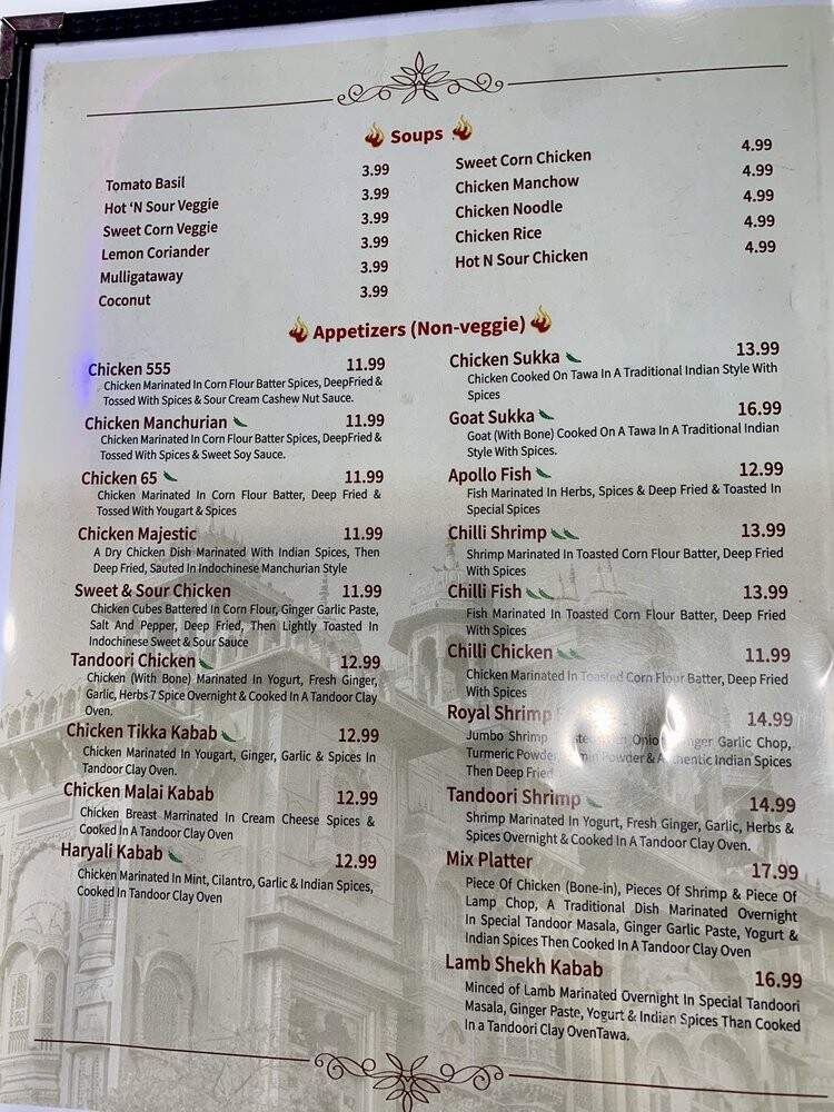 Persis Indian Grill - Cookeville, TN menu_pic