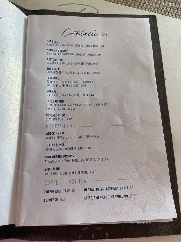 Pescado - Rosemary Beach, FL menu_pic