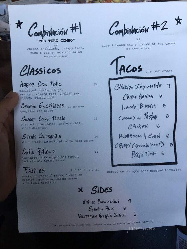 Petite Taqueria - West Hollywood, CA menu_pic