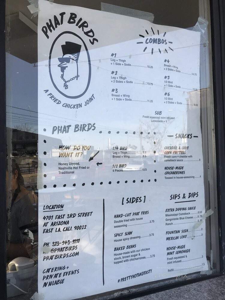 Phat Birds - East Los Angeles, CA menu_pic
