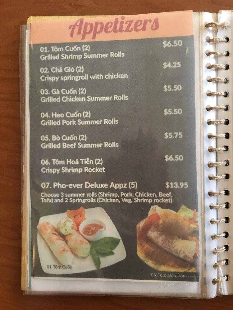Pho-ever Yours - Narberth, PA menu_pic