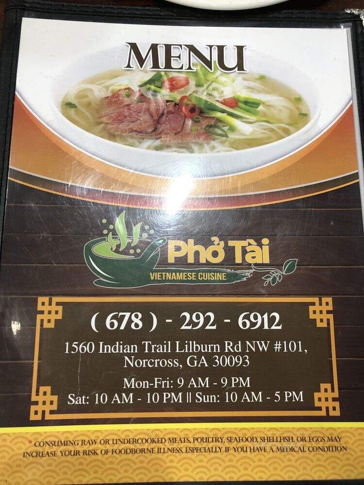 Pho Ga - Norcross, GA menu_pic
