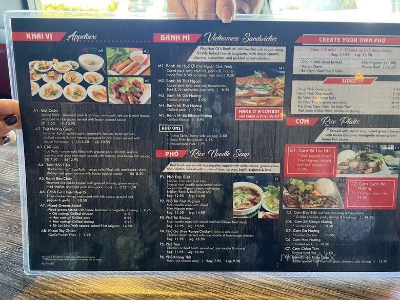 Pho Hue Oi - Redondo Beach, CA menu_pic