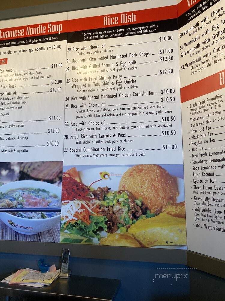 Pho Saigon Pearl - Costa Mesa, CA menu_pic