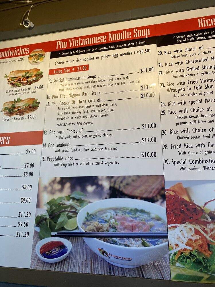Pho Saigon Pearl - Costa Mesa, CA menu_pic