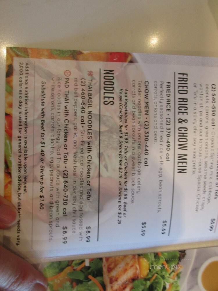 Pick Up Stix Fresh Asian Flavors - Glendora, CA menu_pic