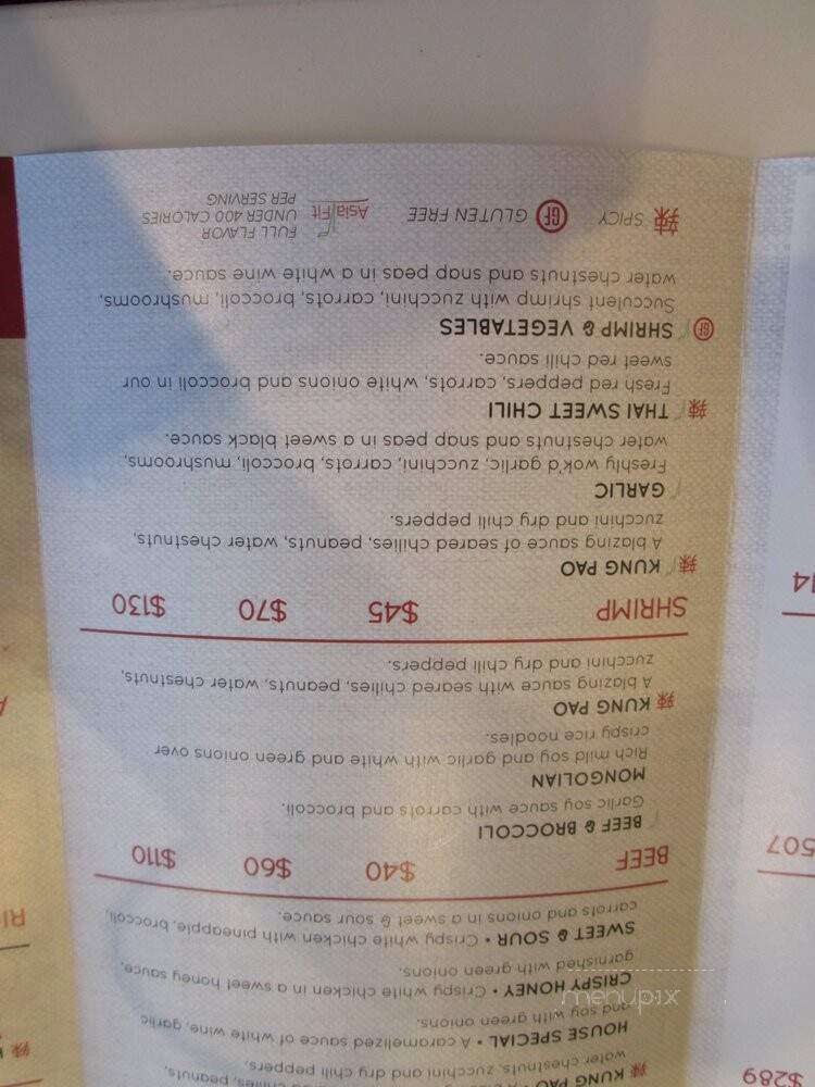 Pick Up Stix Fresh Asian Flavors - Glendora, CA menu_pic