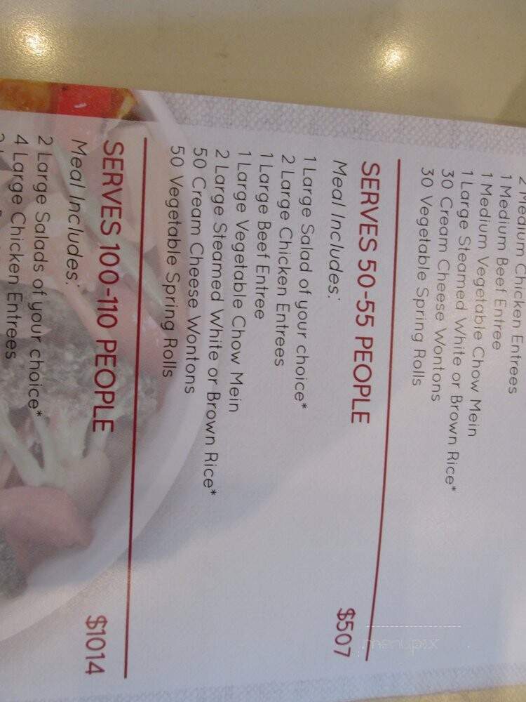 Pick Up Stix Fresh Asian Flavors - Glendora, CA menu_pic