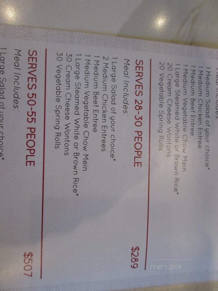 Pick Up Stix Fresh Asian Flavors - Glendora, CA menu_pic