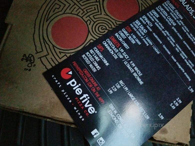 Pie Five Pizza Co. - Edmond, OK menu_pic