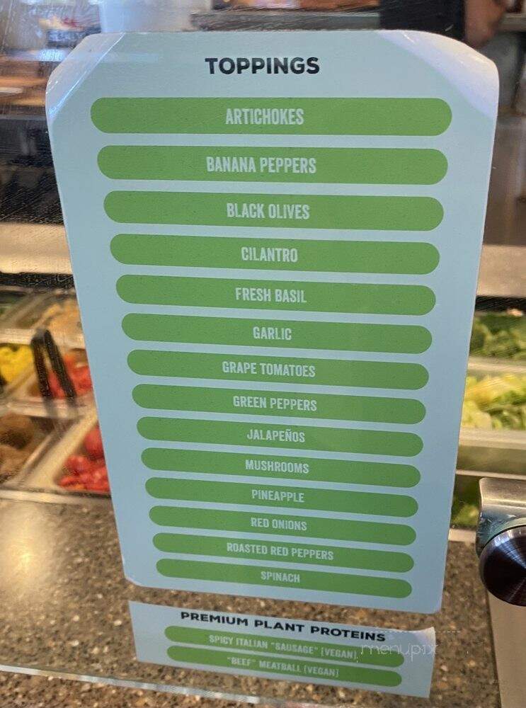 Pieology Pizzeria - Kailua, HI menu_pic