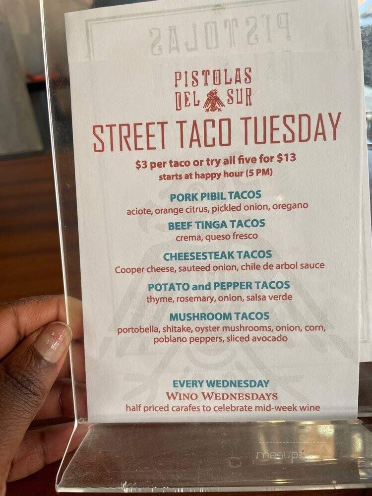 Pistola's Del Sur - Philadelphia, PA menu_pic