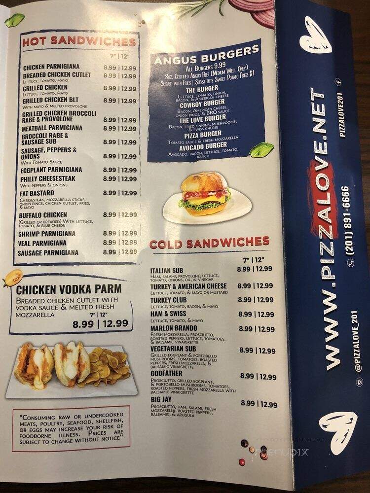 Pizza Love - Wyckoff, NJ menu_pic