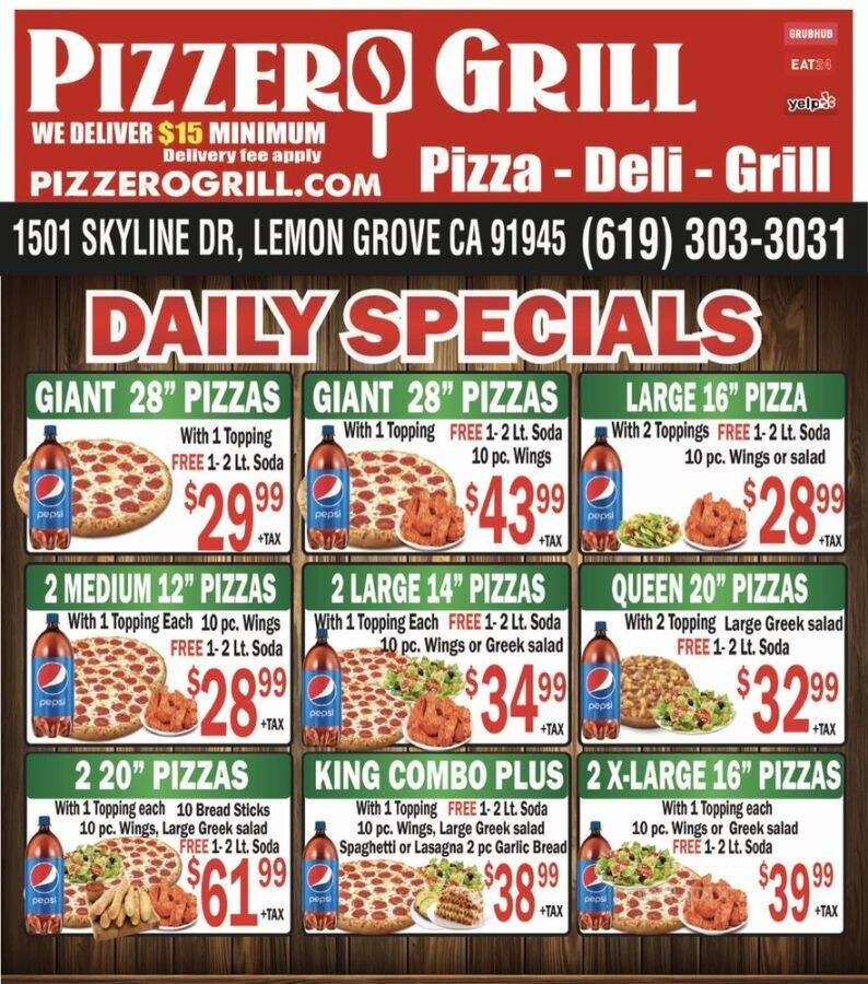 Pizzero Grill - Lemon Grove, CA