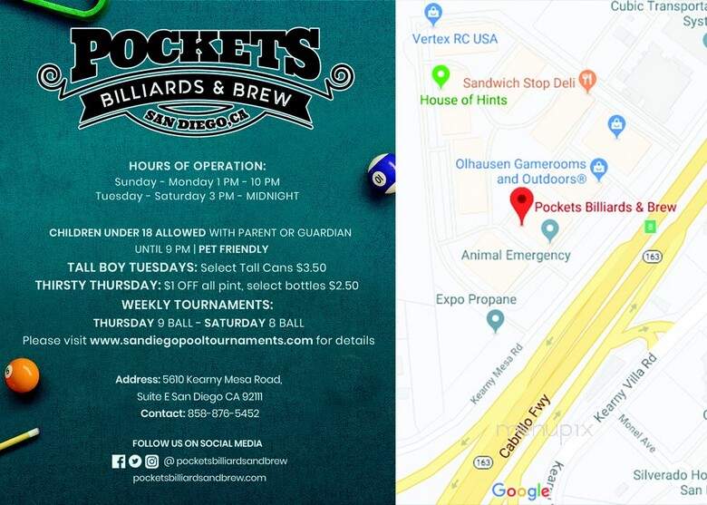 Pockets Billiards & Brew - San Diego, CA