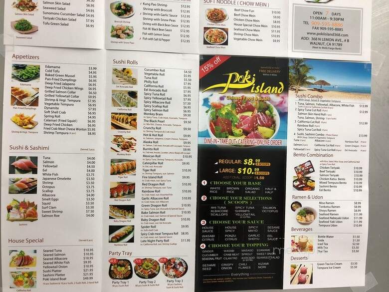 Poki Island - Walnut, CA menu_pic