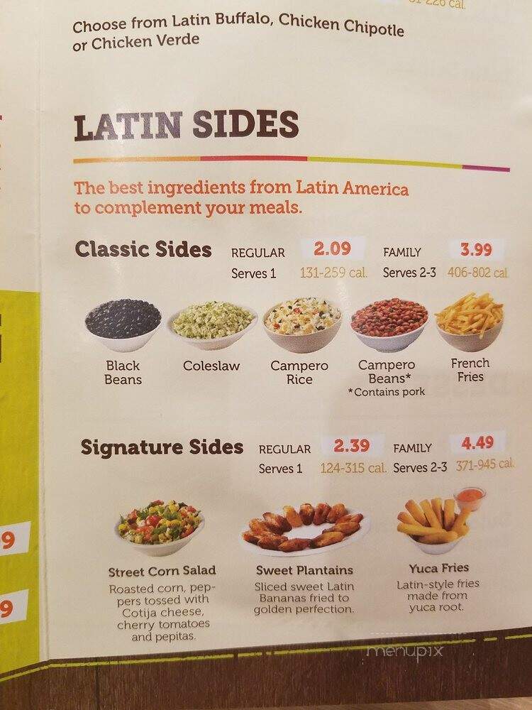 Pollo Campero - Arlington, TX menu_pic