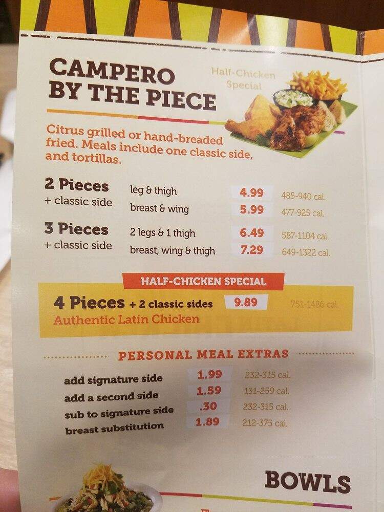 Pollo Campero - Arlington, TX menu_pic