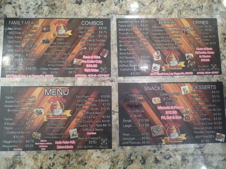 Pollos El Dorado - Las Vegas, NV menu_pic