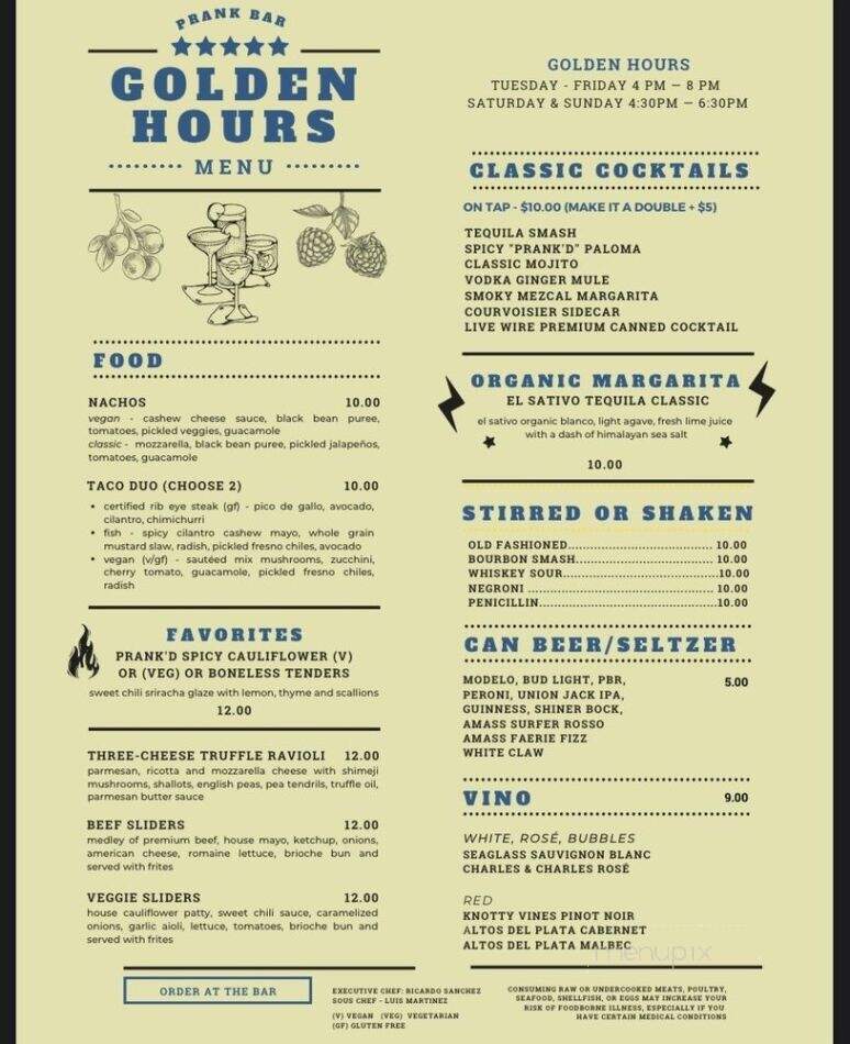 Prank - Los Angeles, CA menu_pic